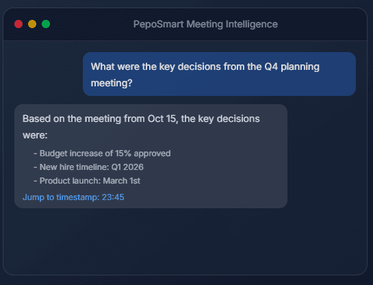 Chat with your meeting videos